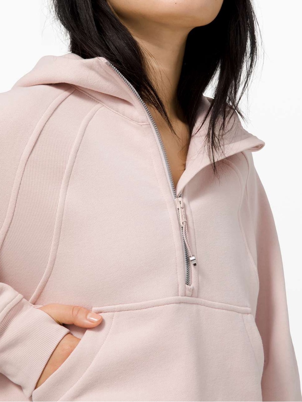 Lululemon Scuba Oversized 1/2 Zip Hoodie - Feather Pink